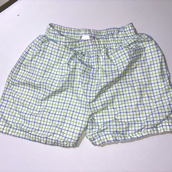 Cecil and Lou Blue Green White Plaid Shorts size 7 - Picture 1 of 6